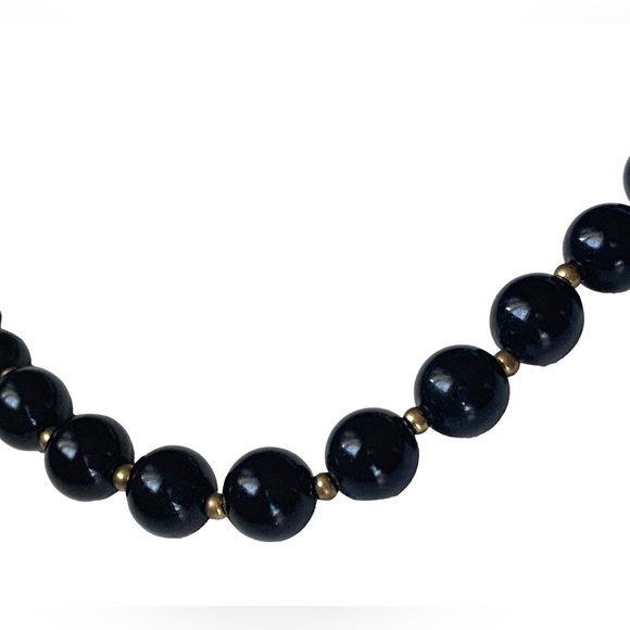 Vintage Black Beaded Necklace Business Career Women’s Jewelry - Picture 2 of 7